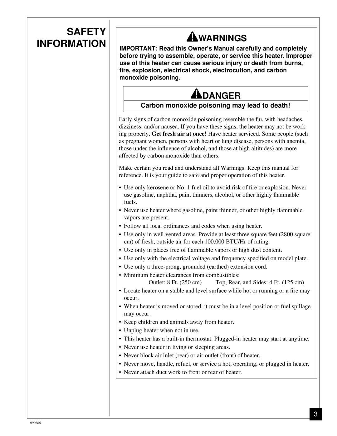 Master Lock B350EAI owner manual Safety Information, Carbon monoxide poisoning may lead to death 