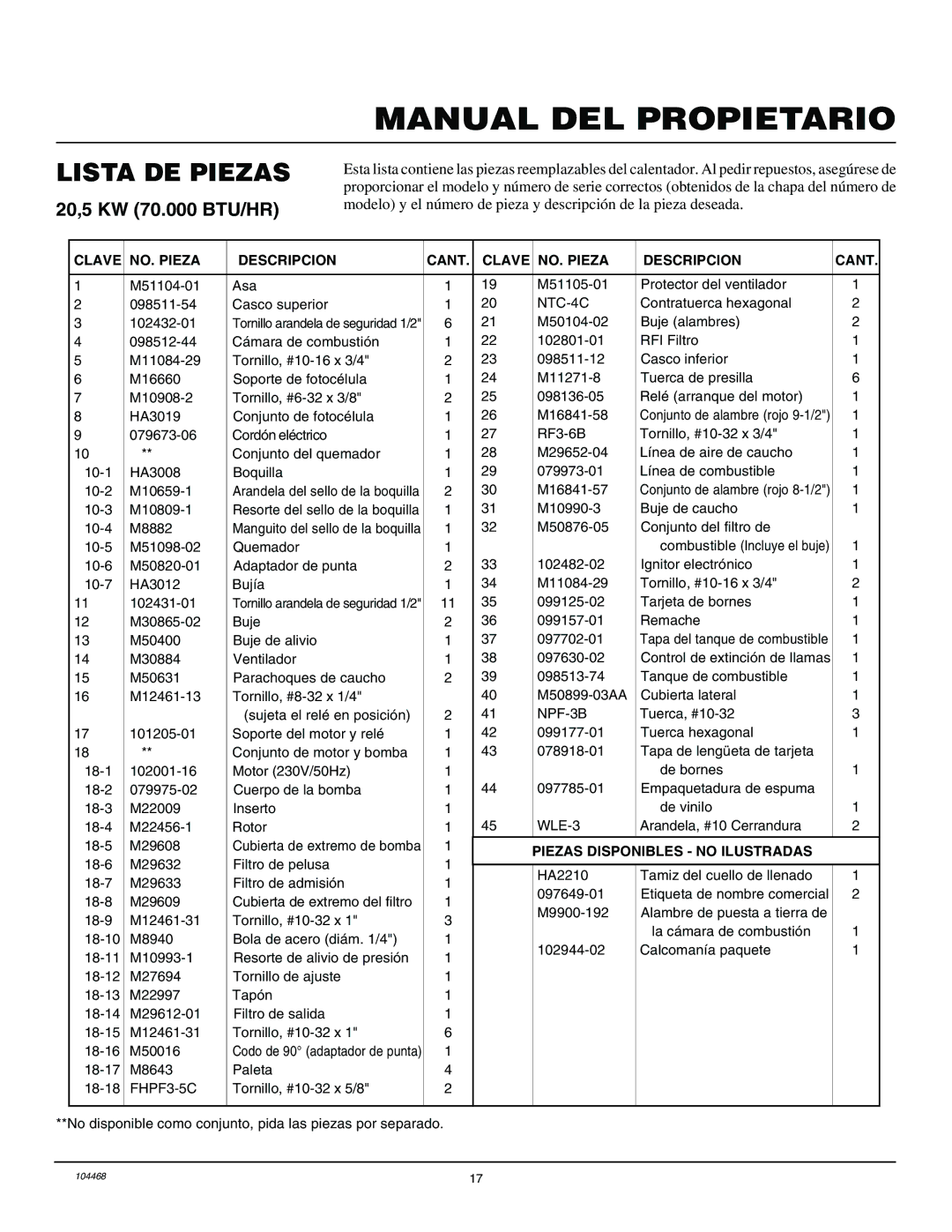 Master Lock B35CEA, B70CEA, B150CEA, B100CEA owner manual 10-3 M10809-1 