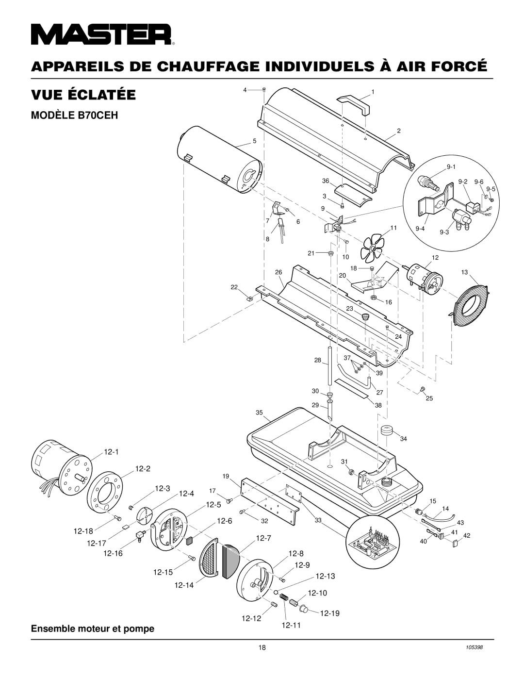 Master Lock B150CEH, B35CEH, B100CEH owner manual Modè LE B70CEH 