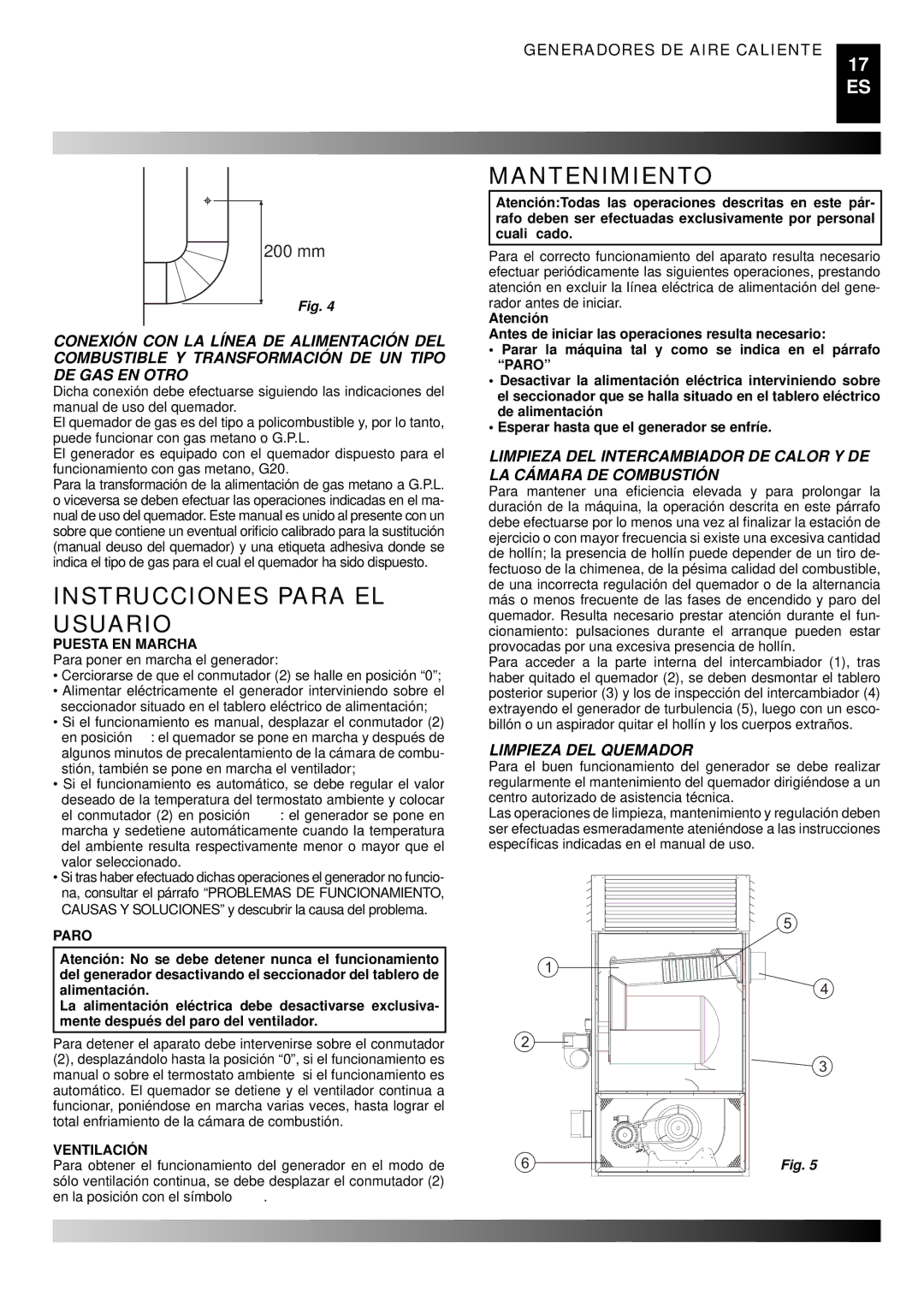 Master Lock BG 200 Instrucciones Para EL Usuario, Mantenimiento, Limpieza DEL Quemador, En la posición con el símbolo 