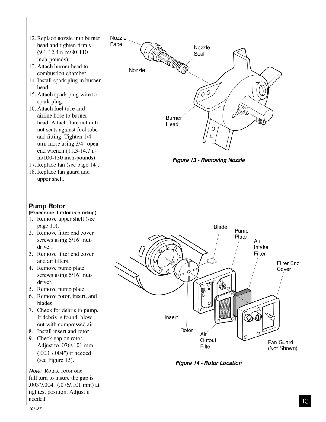 Master Lock BH150CE owner manual Pump Rotor, Removing Nozzle 