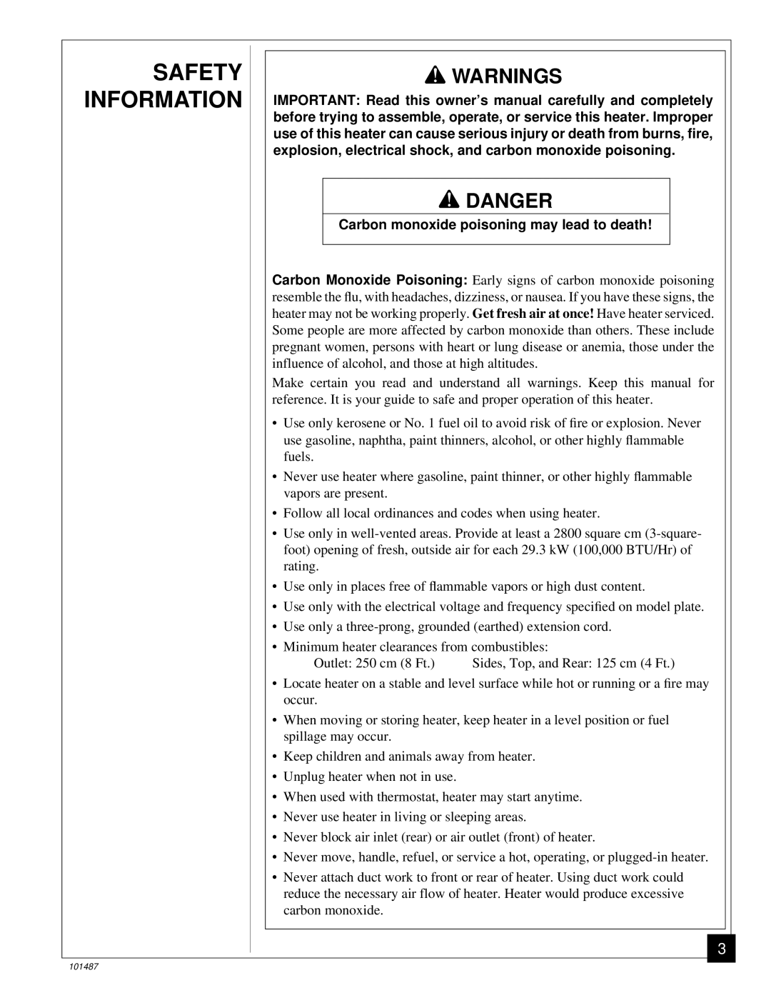 Master Lock BH150CE owner manual Safety Information, Carbon monoxide poisoning may lead to death 