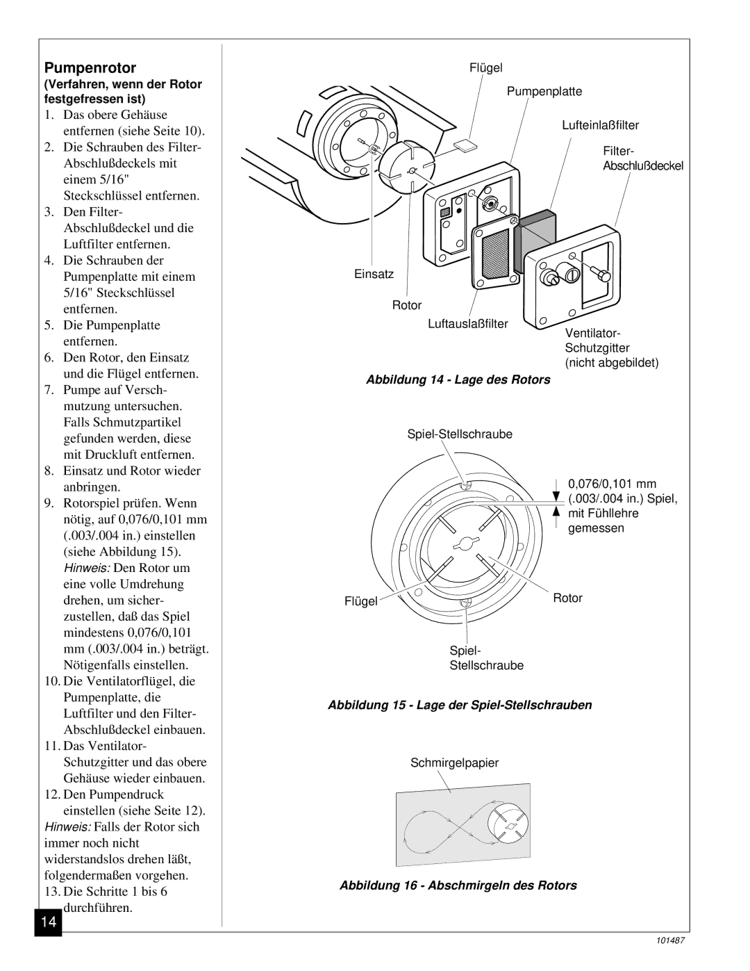 Master Lock BH150CE owner manual Pumpenrotor 