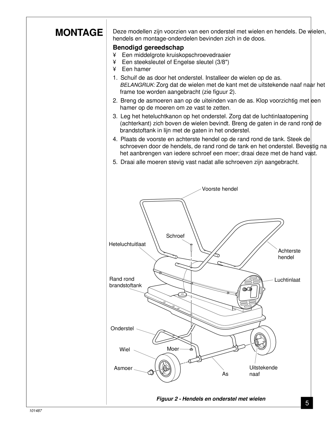 Master Lock BH150CE owner manual Montage, Benodigd gereedschap 