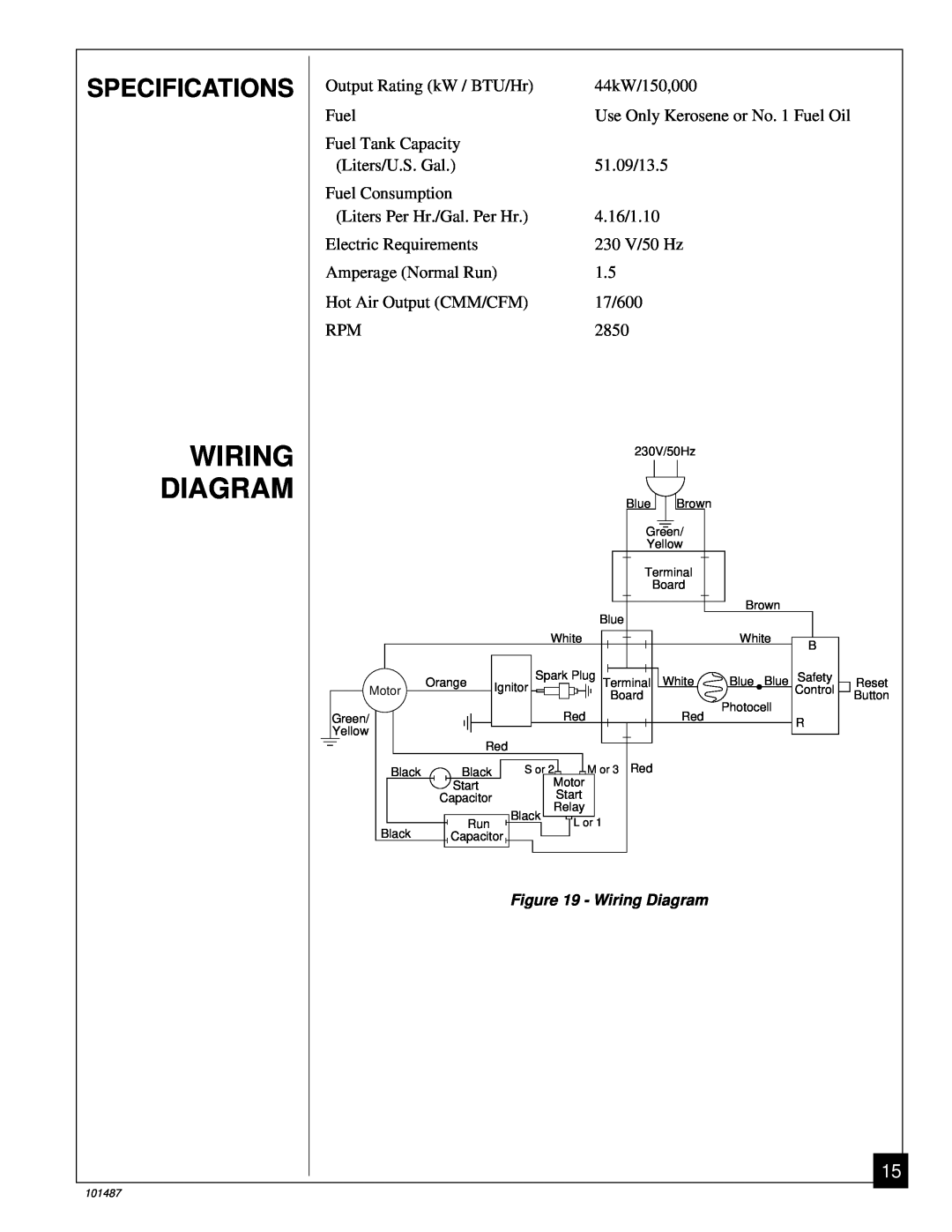 Master Lock BH150CE owner manual Wiring Diagram, Specifications 