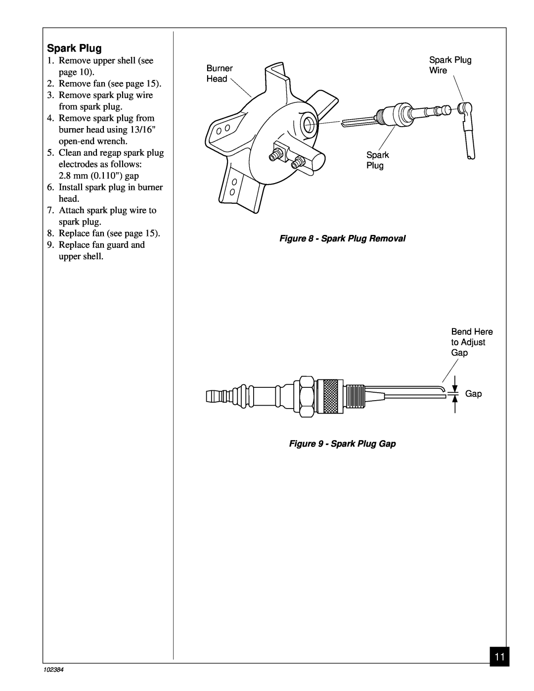 Master Lock BR150CE owner manual Spark Plug 