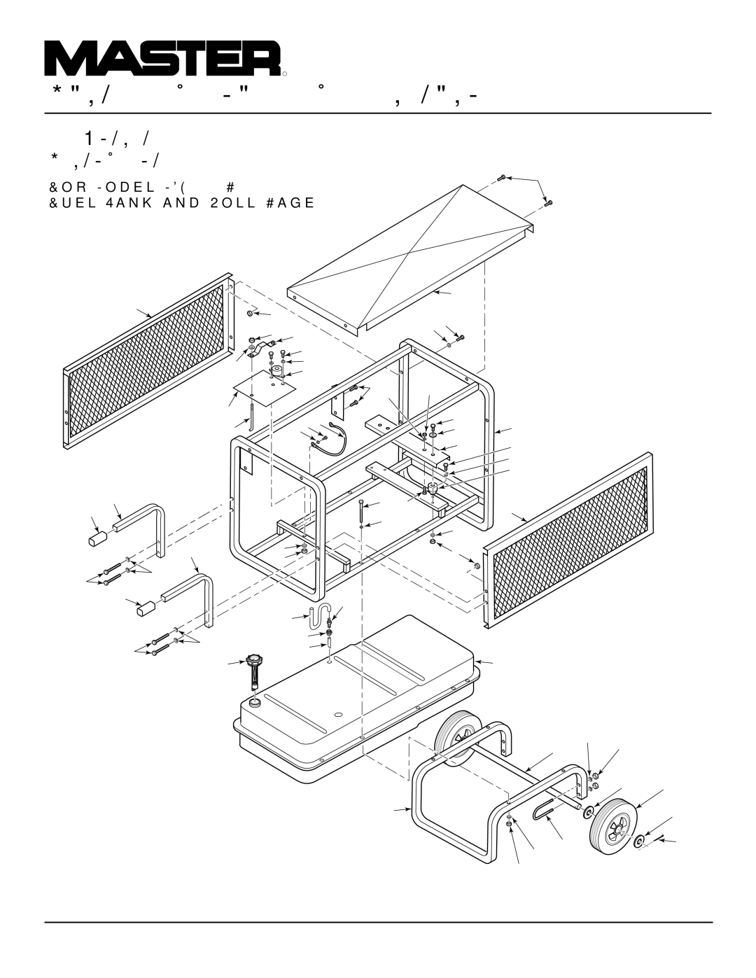 Master Lock MGH8500AIE installation manual For Model MGH10000C Fuel Tank and Roll Cage 