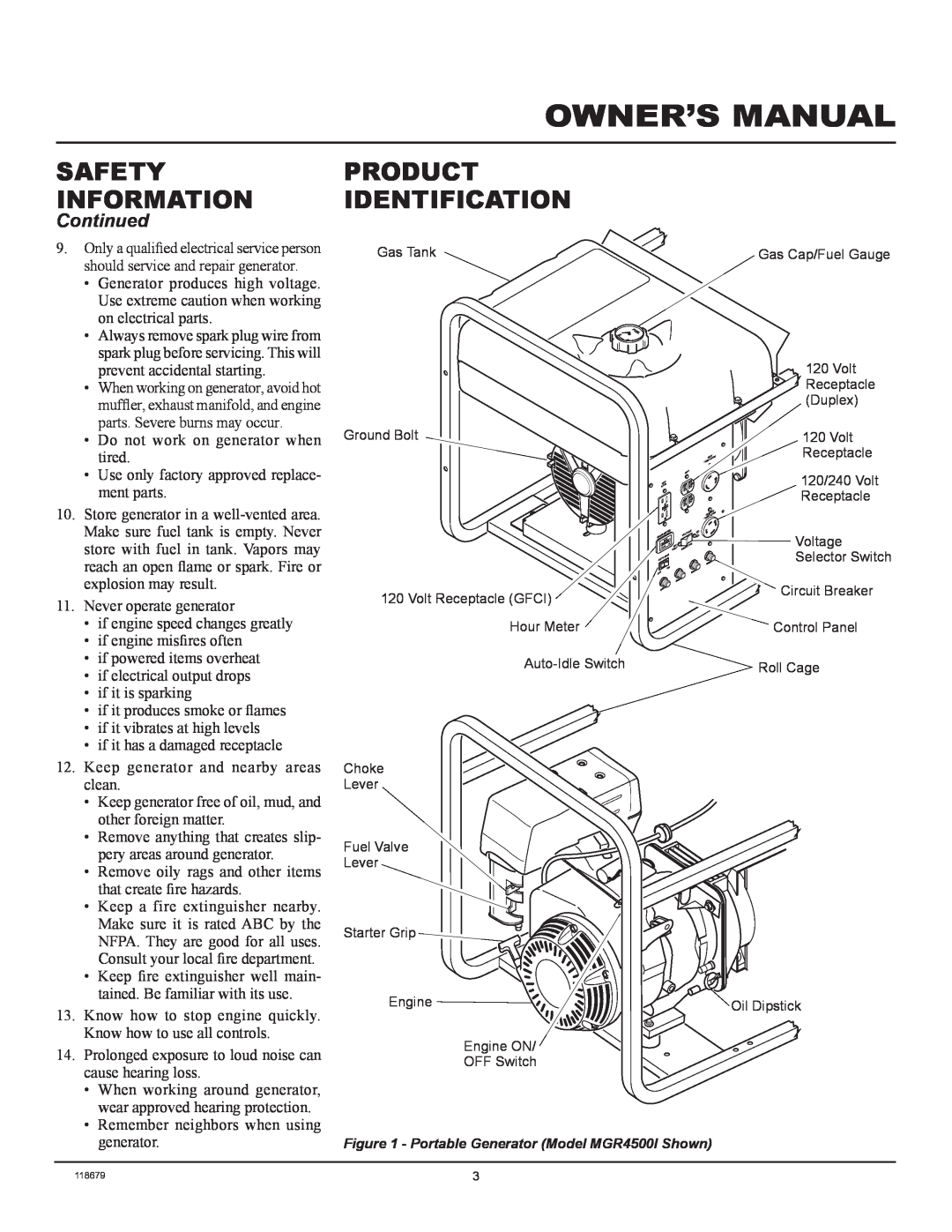 Master Lock MGR2900A, MGR4500I, MGR6000I installation manual Product Identification, Continued, Safety Information 