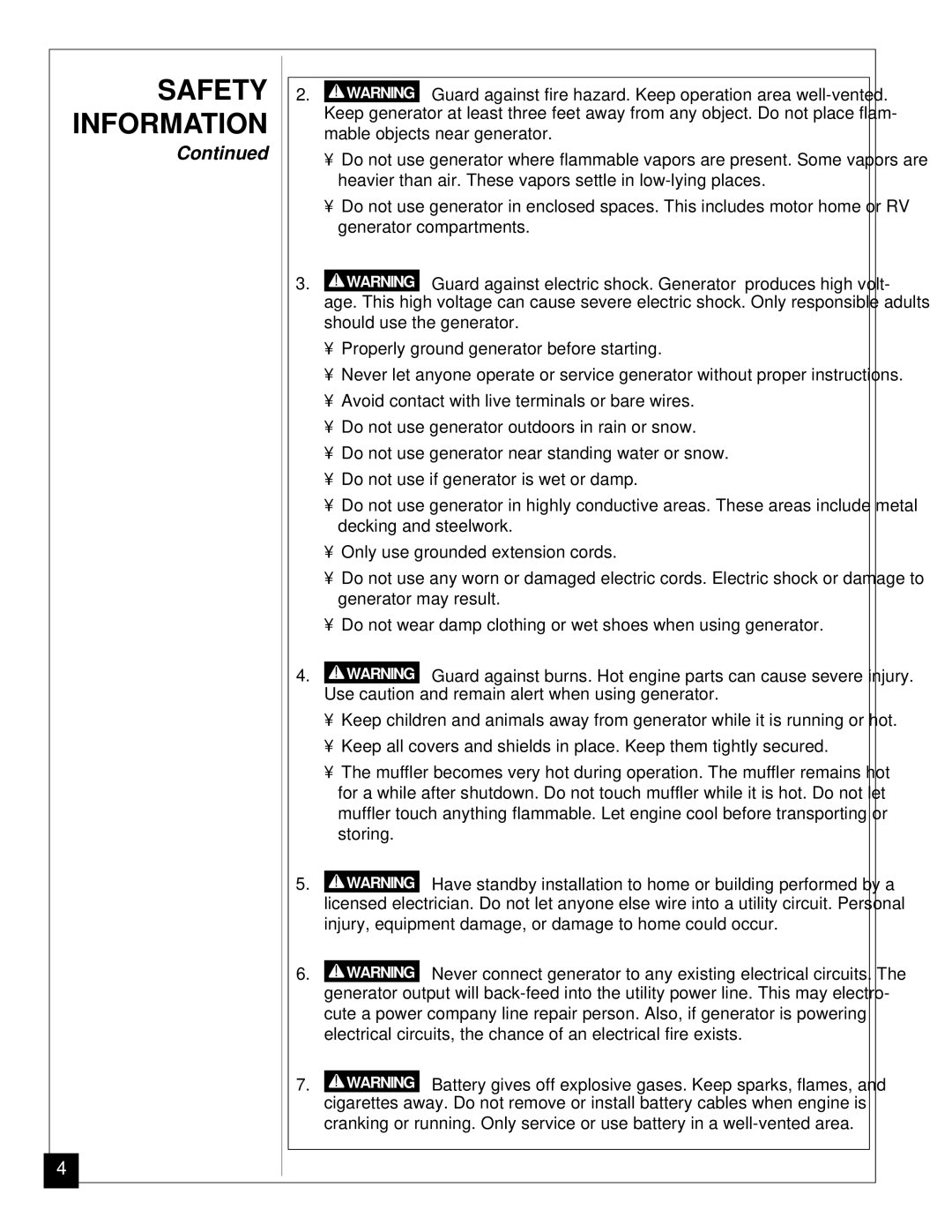 Master Lock MGY5000 installation manual Safety Information 