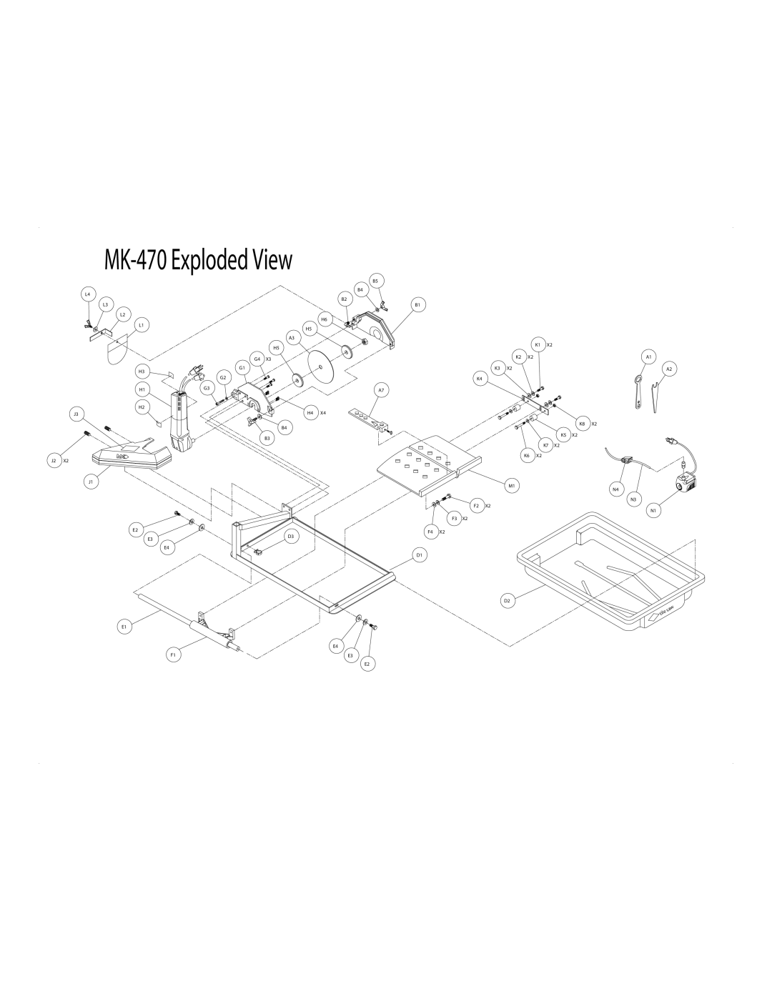 Master Lock owner manual MK-470 Exploded View 