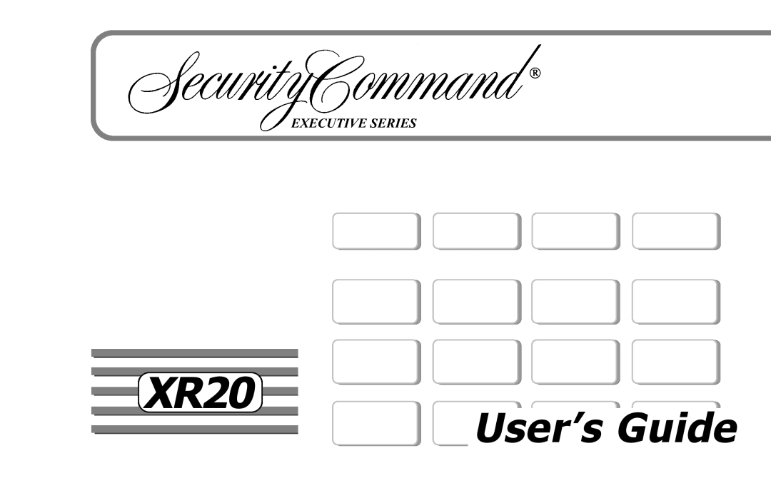 Master Lock XR20 manual User’s Guide 