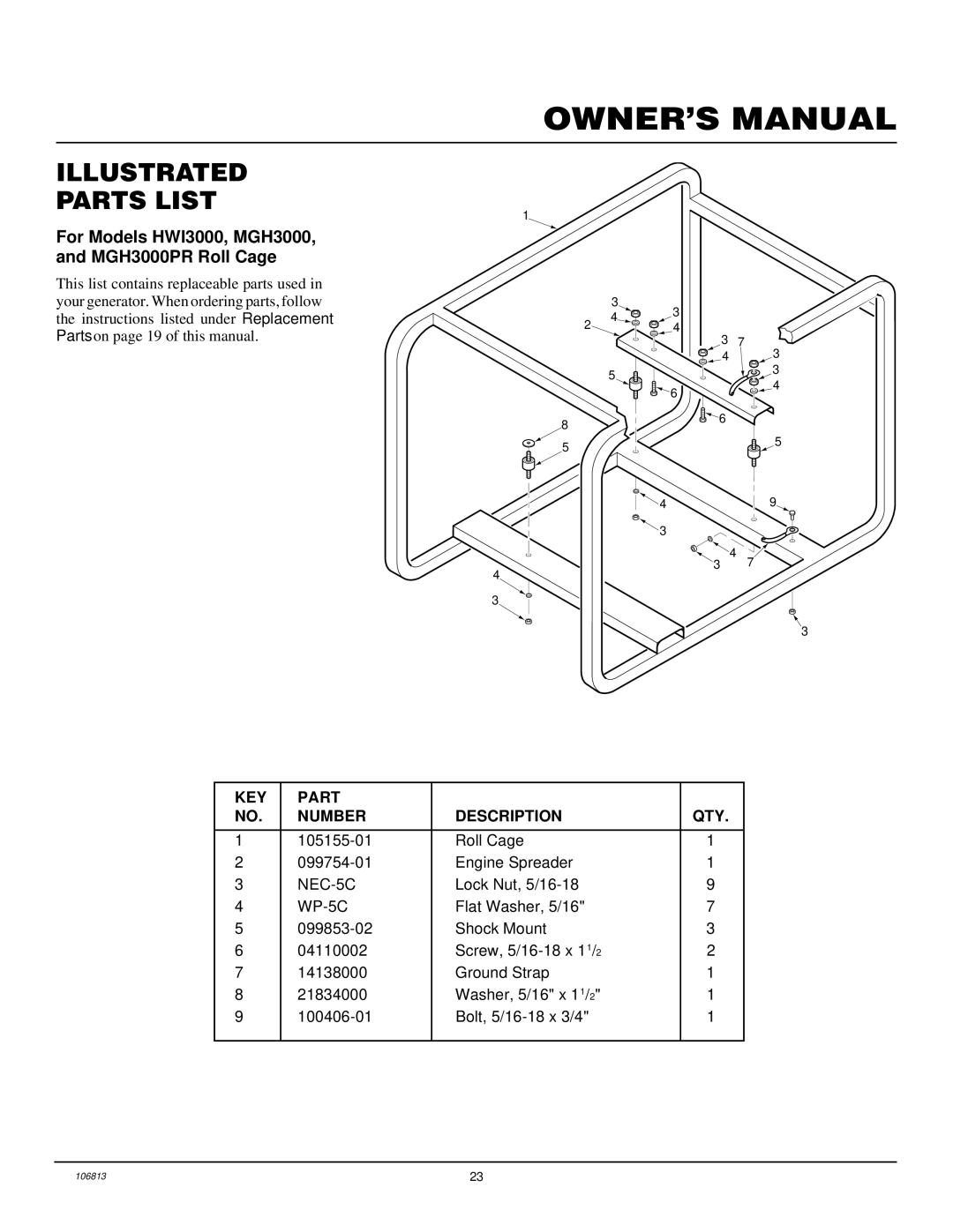 Master Lock installation manual For Models HWI3000, MGH3000 MGH3000PR Roll Cage, WP-5C 