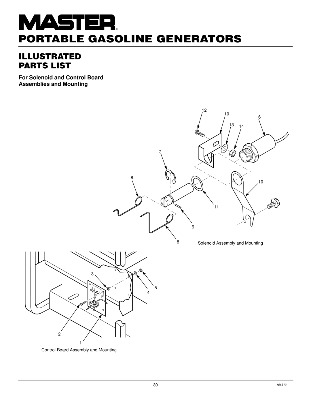 Master Lock installation manual For Solenoid and Control Board Assemblies and Mounting 