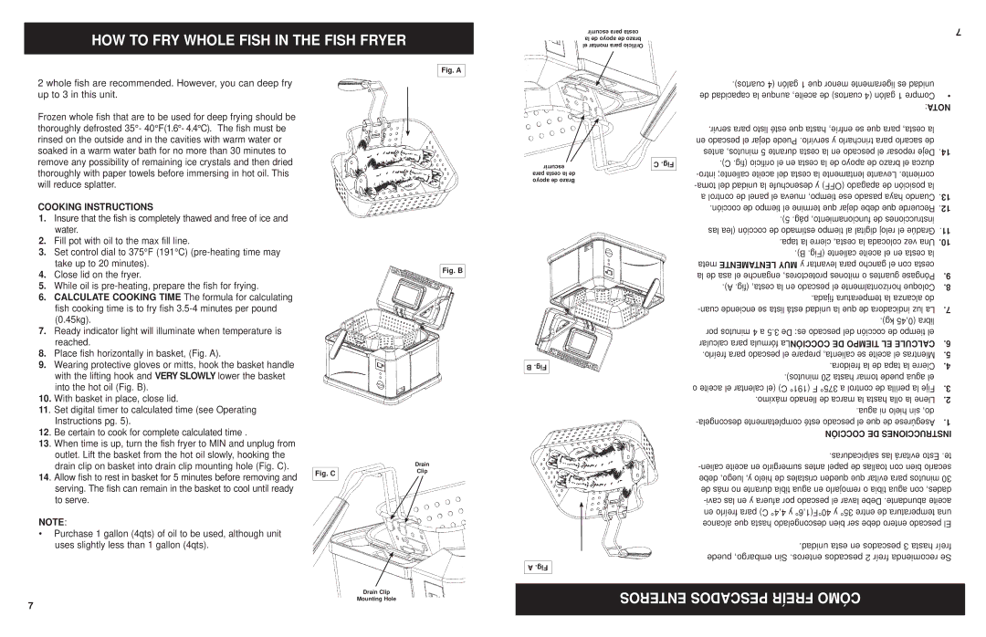 Masterbuilt 20010610 manual HOW to FRY Whole Fish in the Fish Fryer 