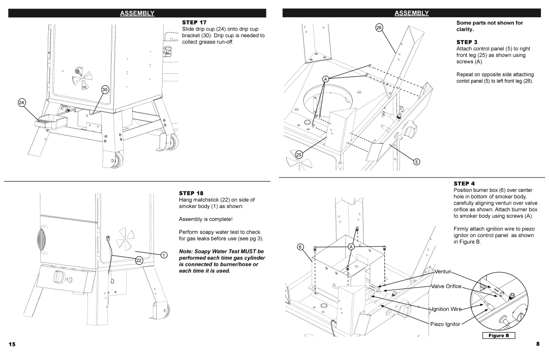 Masterbuilt 20050412 manual Performed each time gas cylinder 