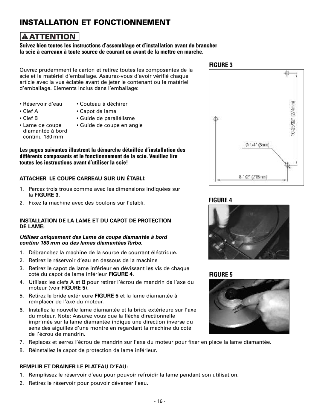 Masterbuilt 60089 owner manual Installation ET Fonctionnement, Fixez la machine avec des boulons sur l’établi 