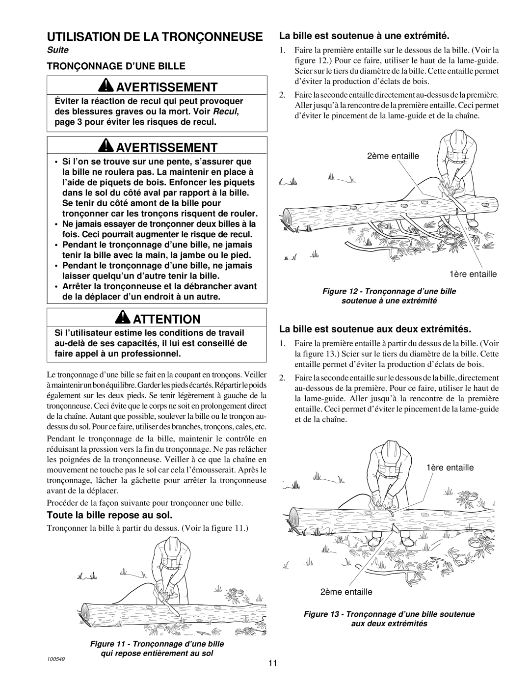 MasterCraft 100524-01, CS-120CB owner manual Tronç Onnage D’UNE Bille, La bille est soutenue à une extré mité 