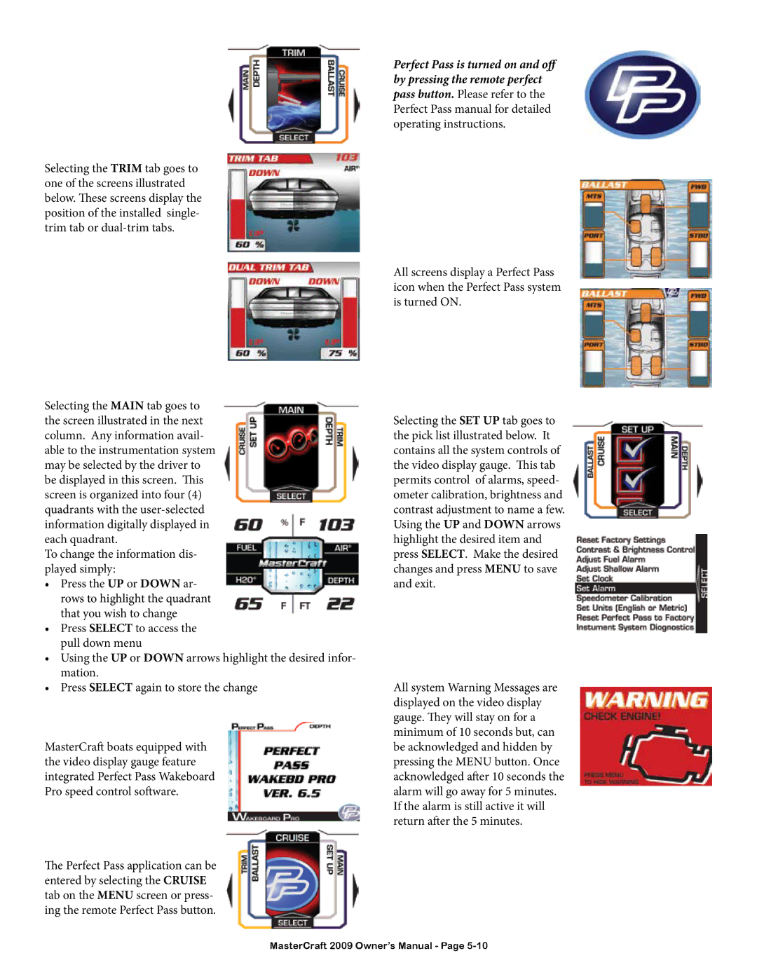 MasterCraft 2009 MariStar X-Series owner manual 