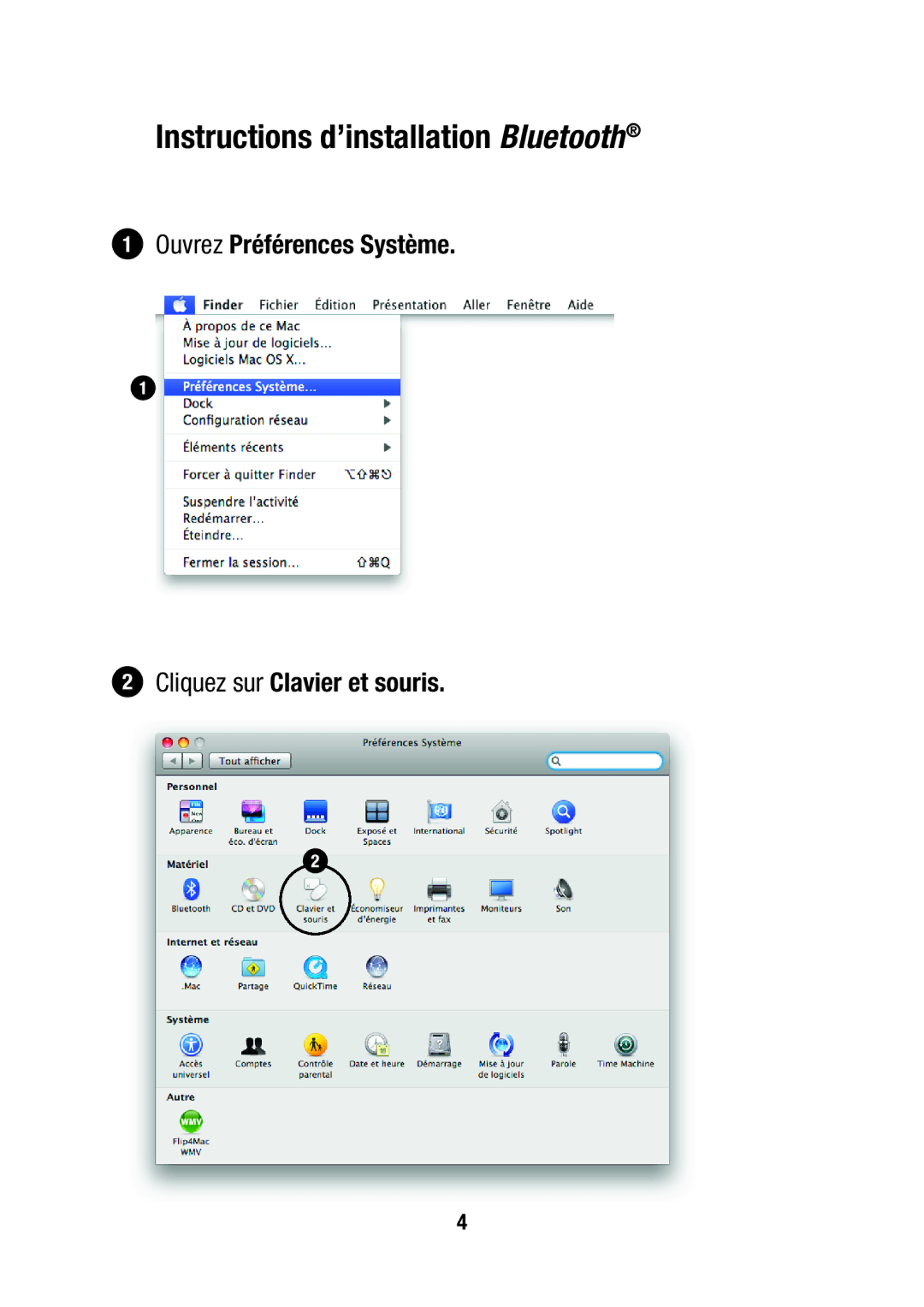 Matias FK304 manual Instructions d’installation Bluetooth 