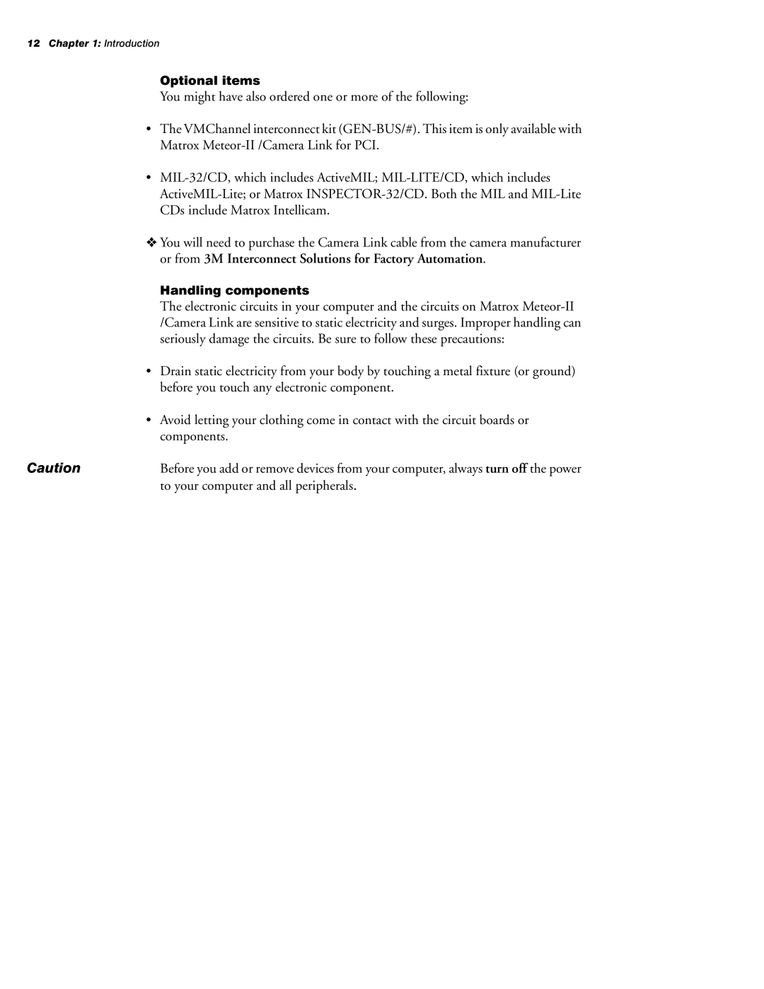 Matrox Electronic Systems 10760-101-0200 manual To your computer and all peripherals 