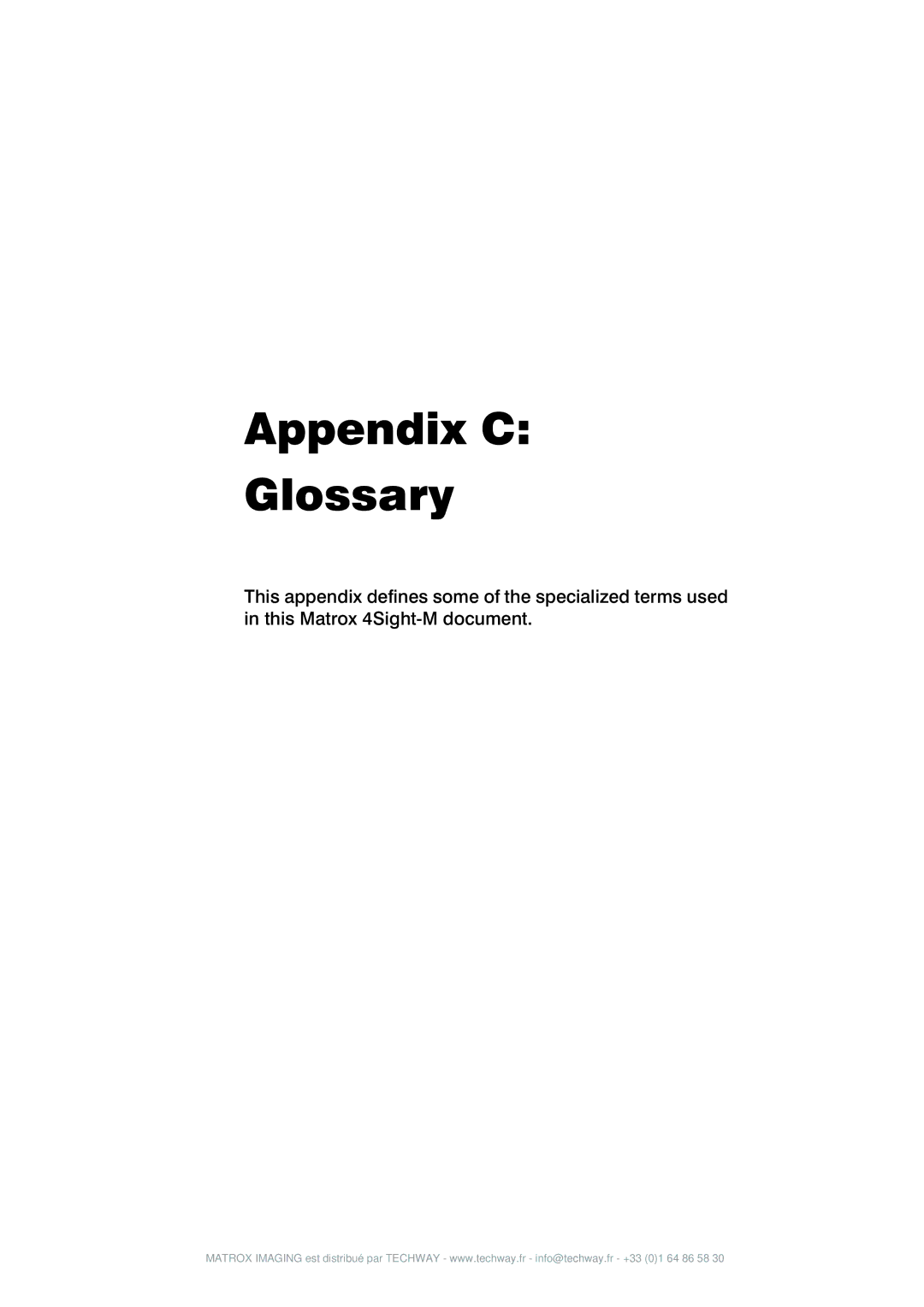 Matrox Electronic Systems 4SIGHT-M manual Appendix C Glossary 