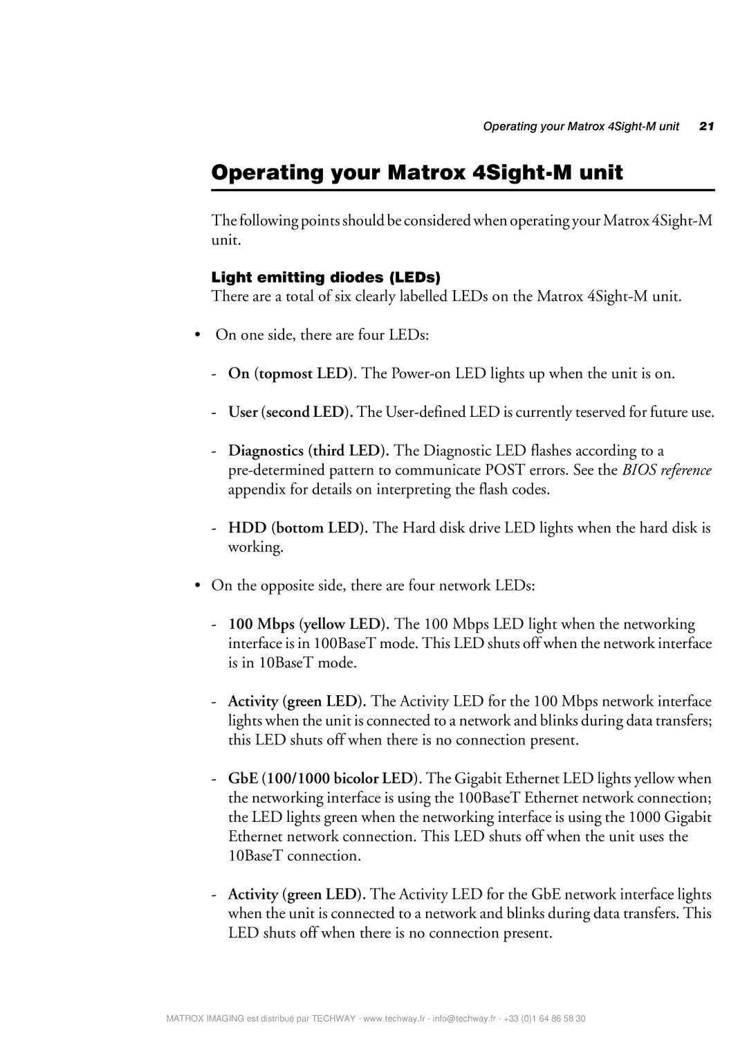 Matrox Electronic Systems 4SIGHT-M manual Operating your Matrox 4Sight-M unit 