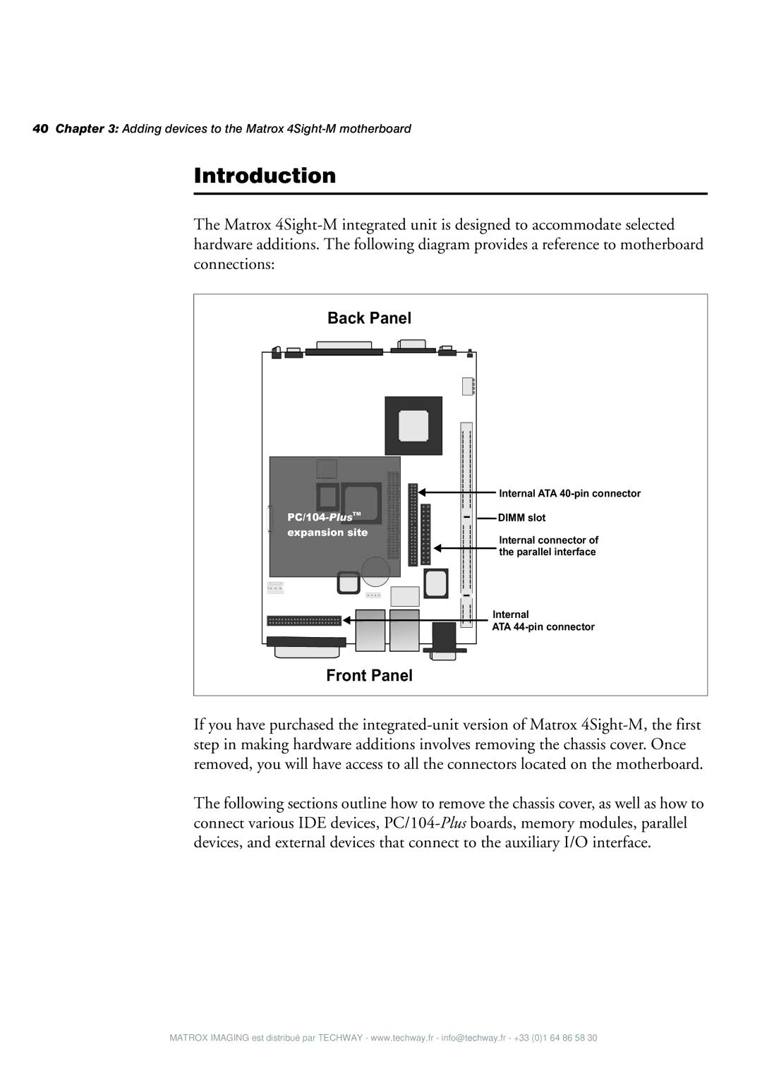 Matrox Electronic Systems 4SIGHT-M manual Introduction, Back Panel 