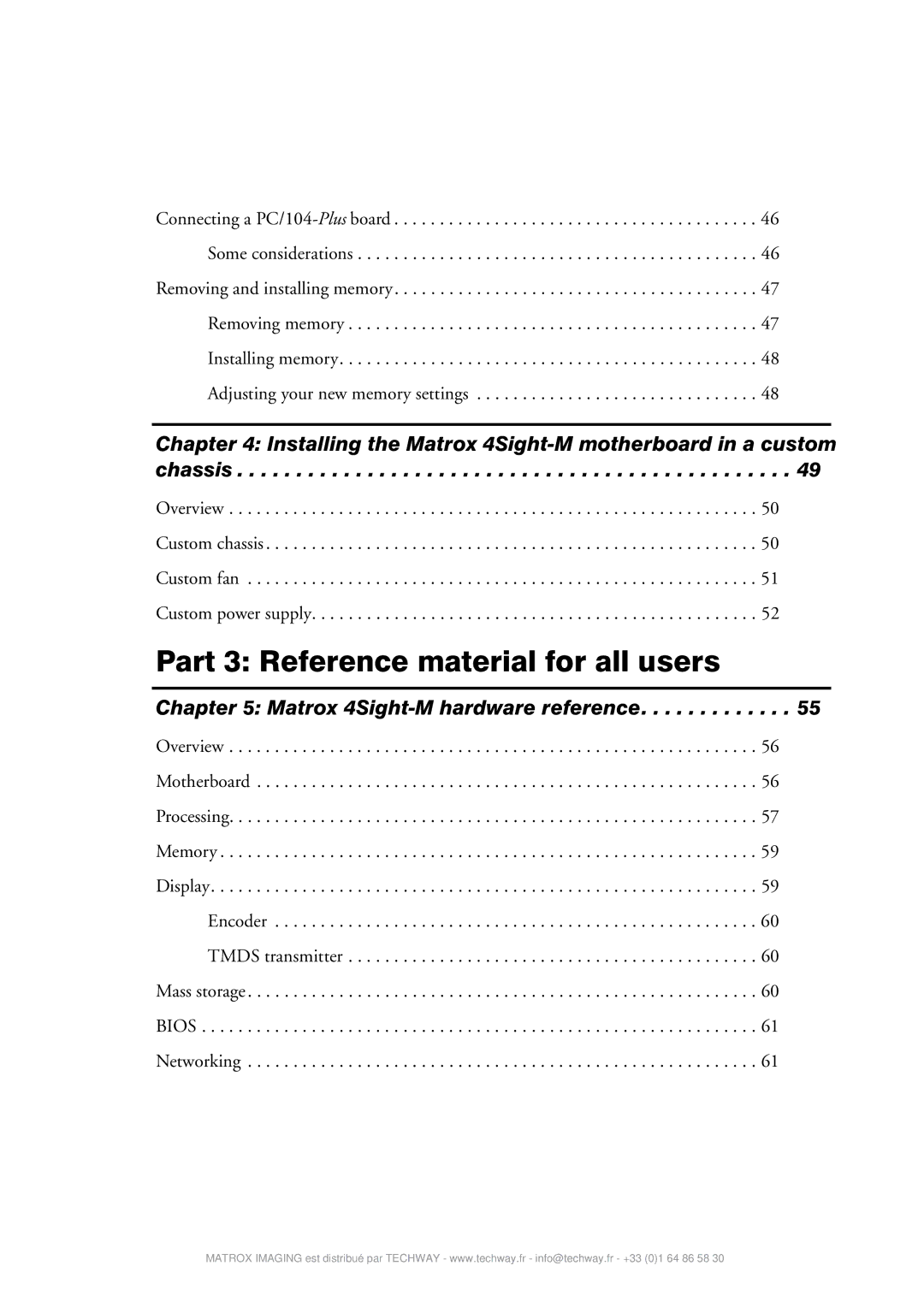 Matrox Electronic Systems 4SIGHT-M manual Part 3 Reference material for all users 