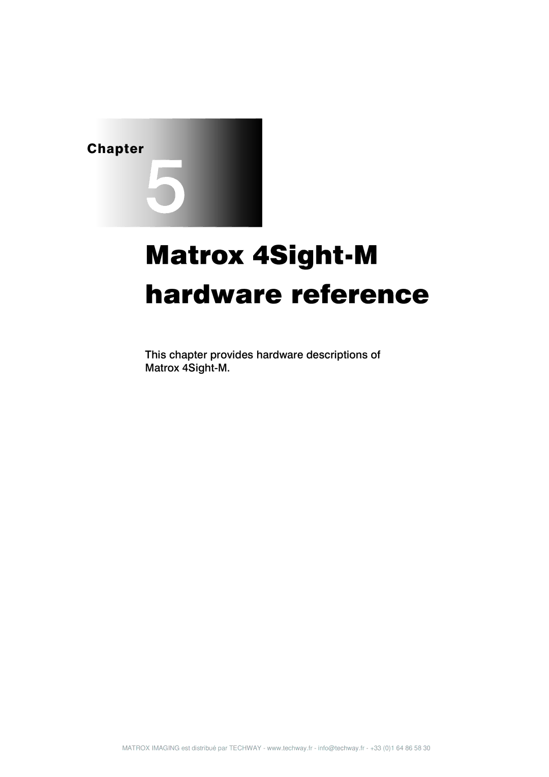 Matrox Electronic Systems 4SIGHT-M manual Matrox 4Sight-M Hardware reference 