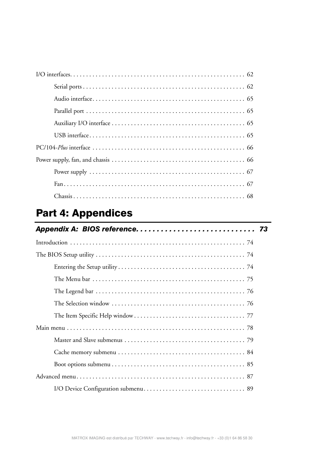 Matrox Electronic Systems 4SIGHT-M manual Part 4 Appendices 