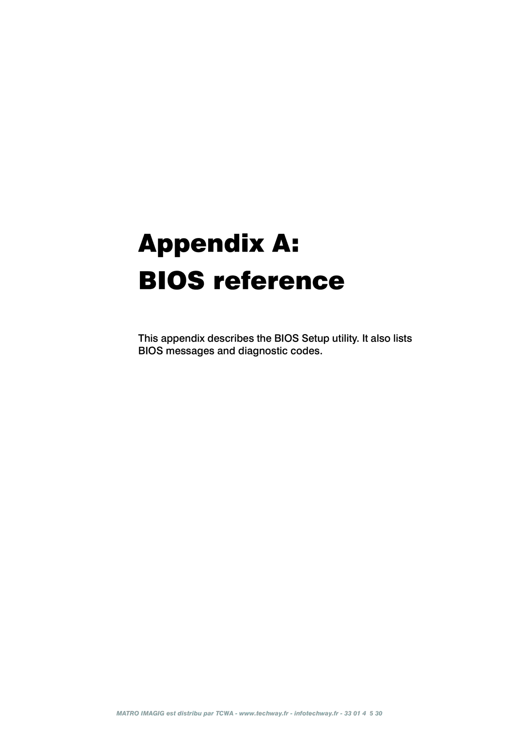 Matrox Electronic Systems 4SIGHT-M manual Appendix a Bios reference 