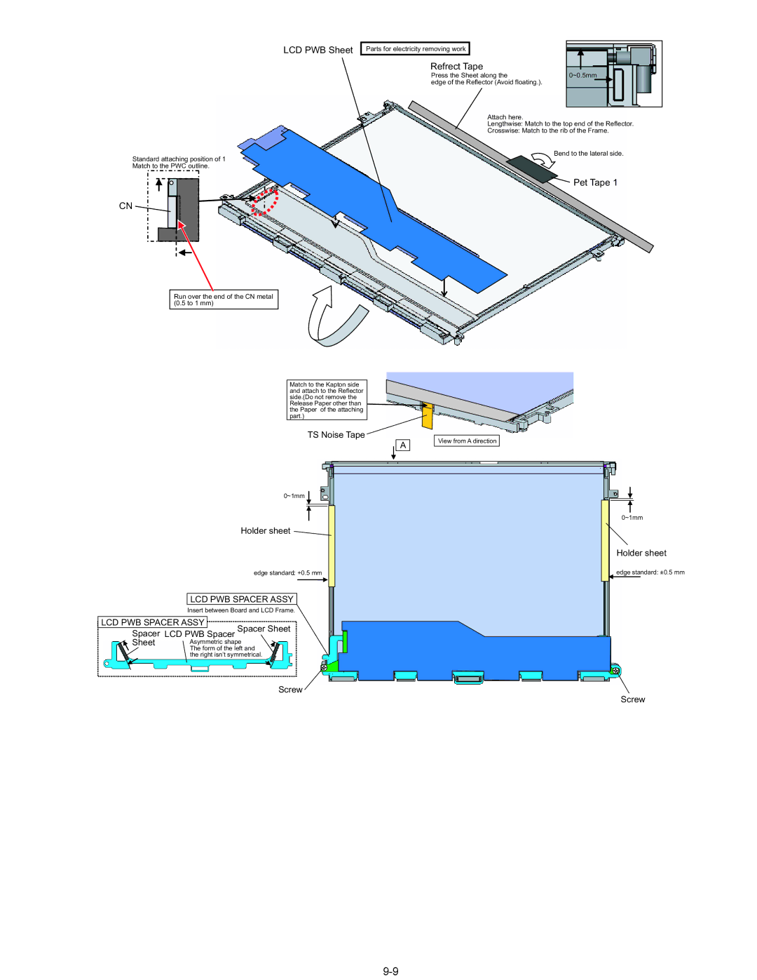 Matsushita CF-08TX1A1M manual LCD PWB Sheet 