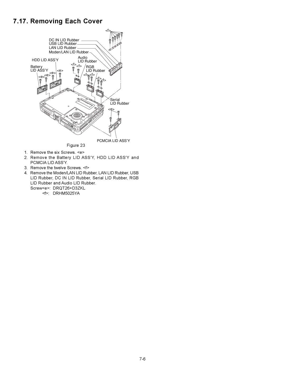 Matsushita CF-18JHU70TW service manual Removing Each Cover, Pcmcia LID Assy 