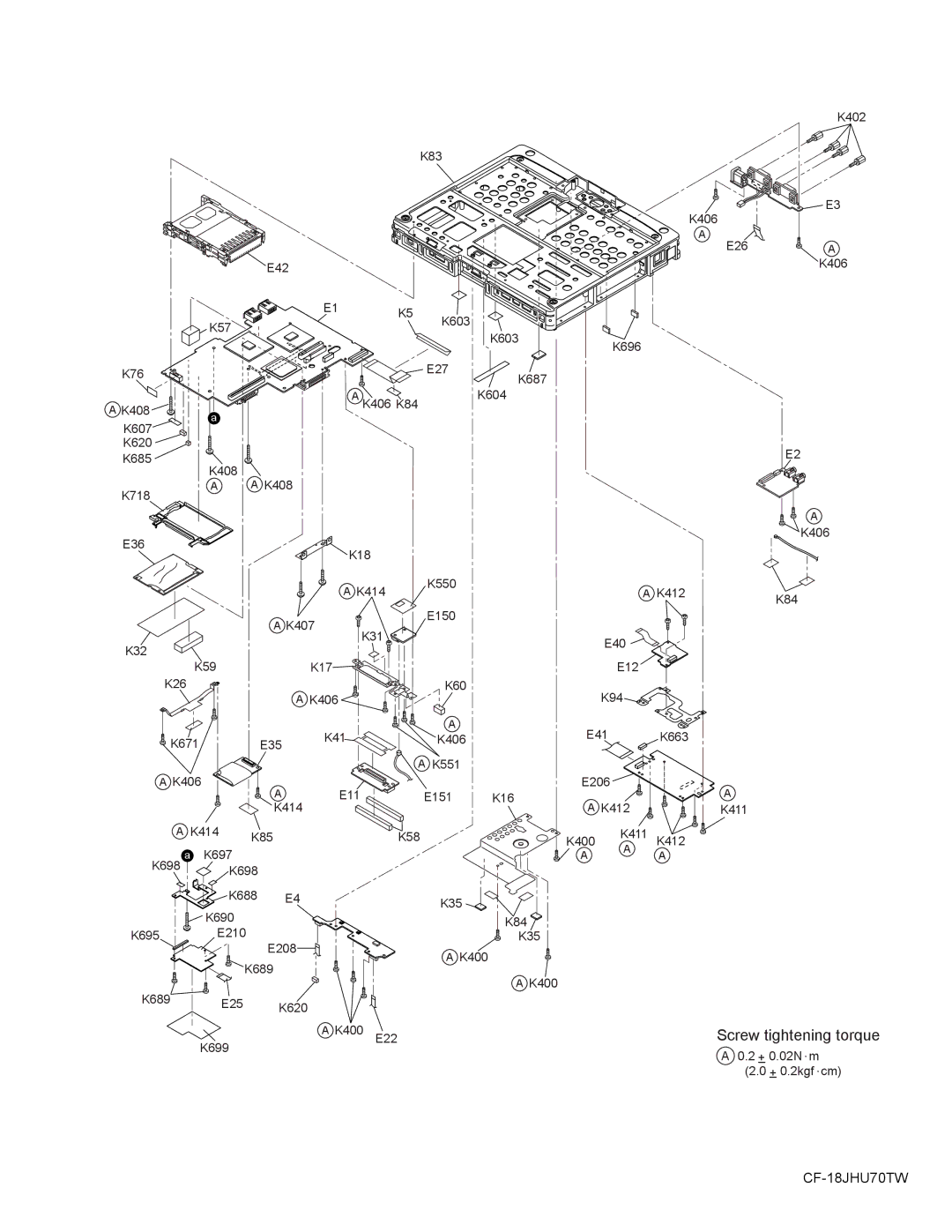 Matsushita CF-18JHU70TW service manual 2 + 0.02N m + 0.2kgf cm 