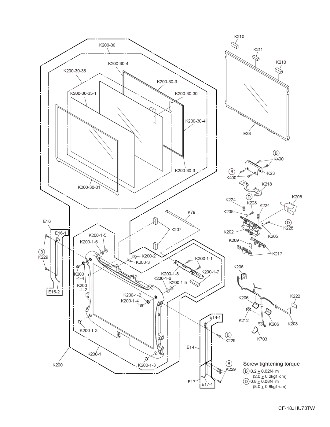 Matsushita CF-18JHU70TW service manual K210 K200-30 K211 K200-30-4 