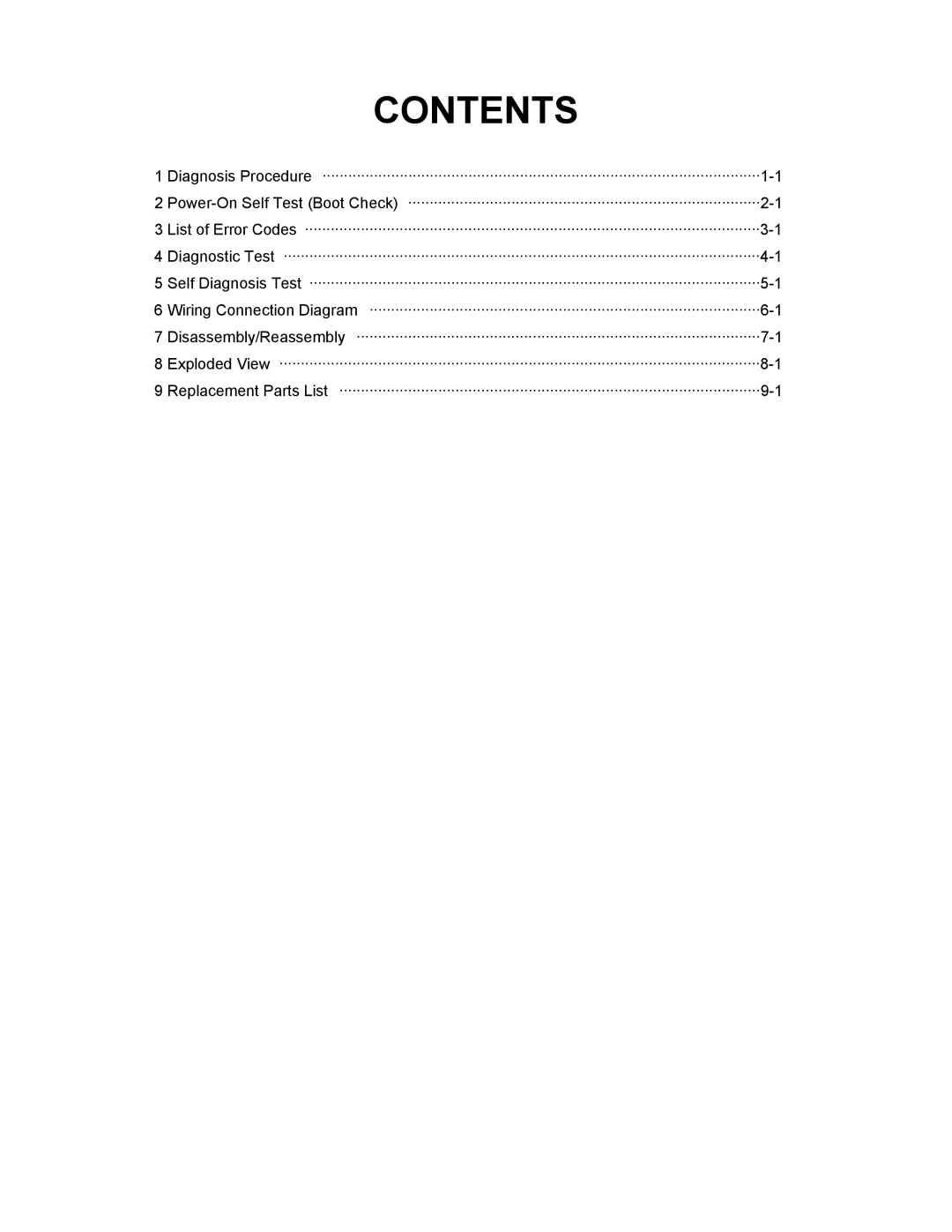 Matsushita CF-18JHU70TW service manual Contents 