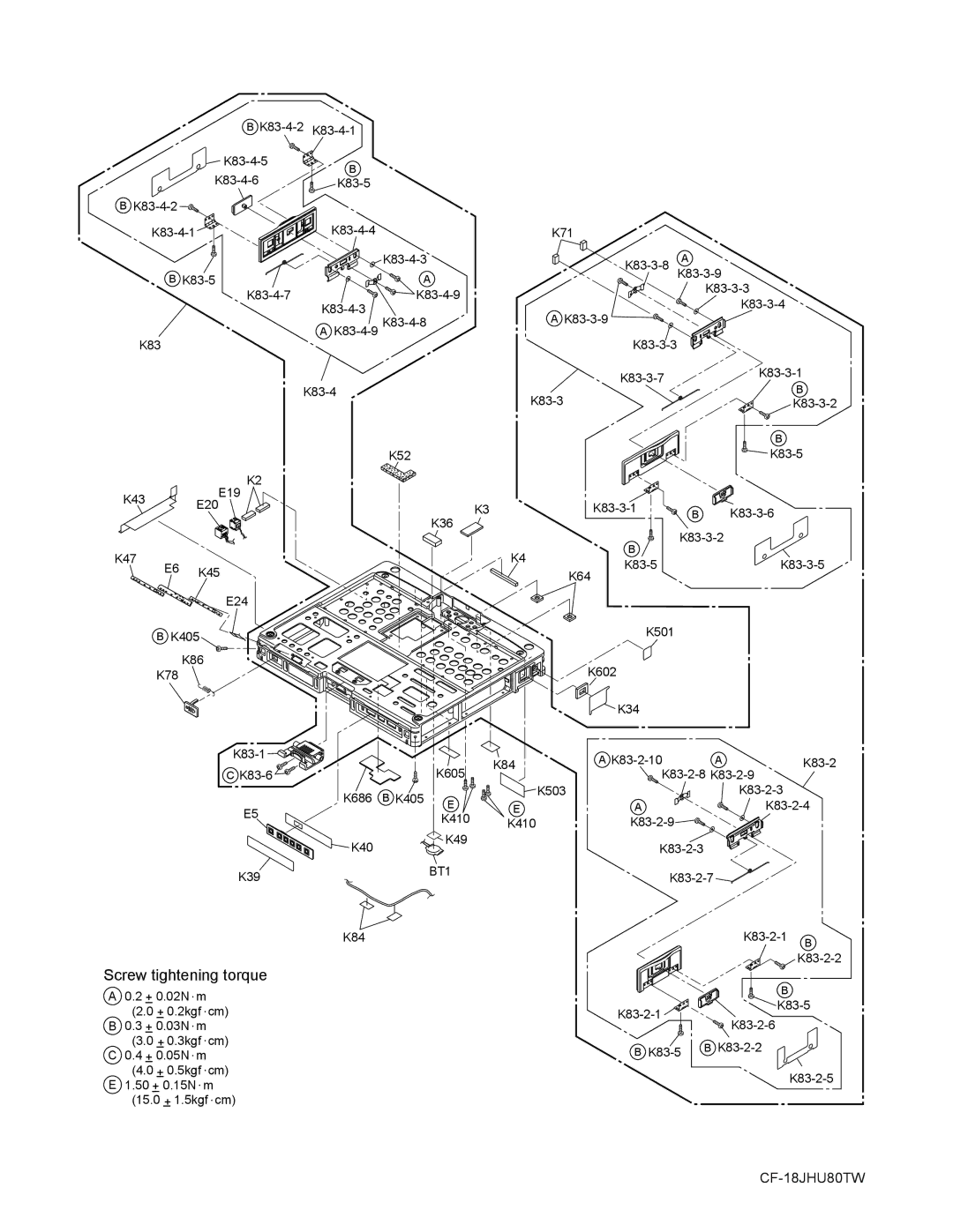 Matsushita CF-18JHU80TW service manual BT1 