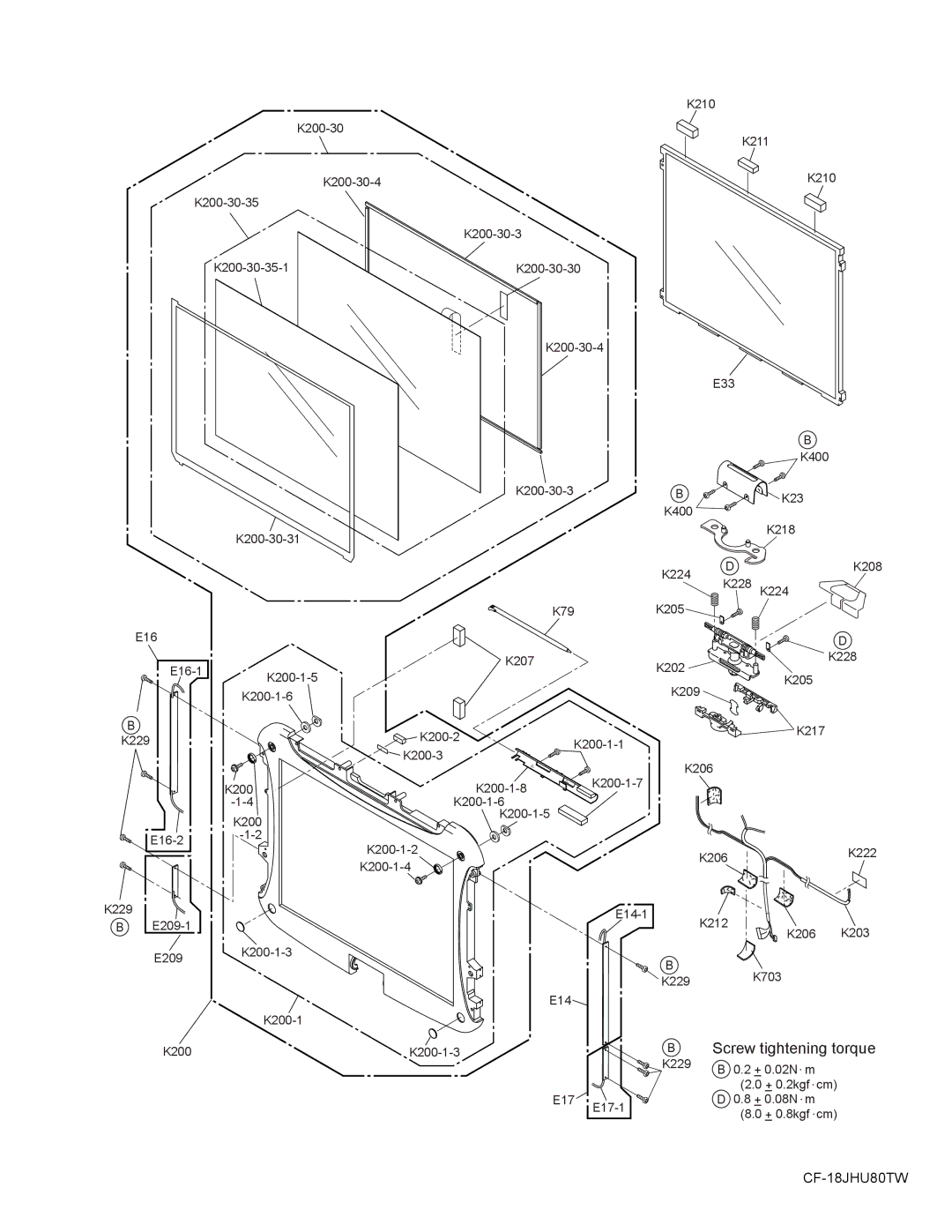 Matsushita CF-18JHU80TW service manual K210 K200-30 K211 K200-30-4 K200-30-35 K200-30-35-1 