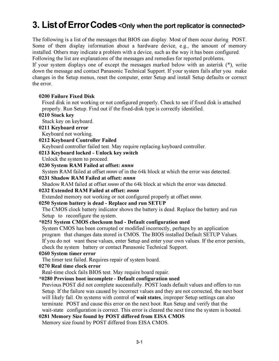 Matsushita CF-18NHHZXBM service manual Stuck key 