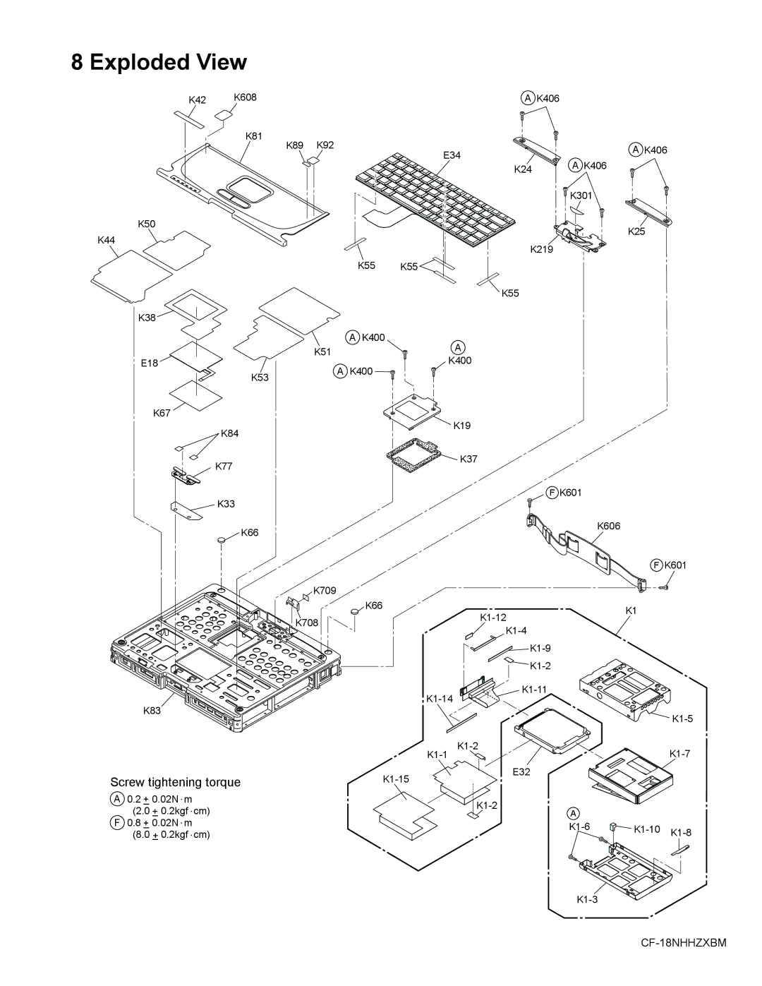 Matsushita CF-18NHHZXBM service manual Exploded View 