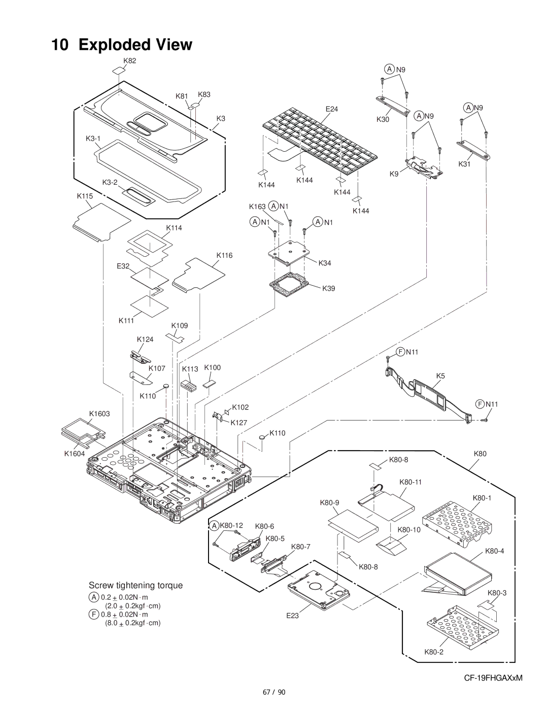 Matsushita CF-19FHGAX service manual Exploded View 