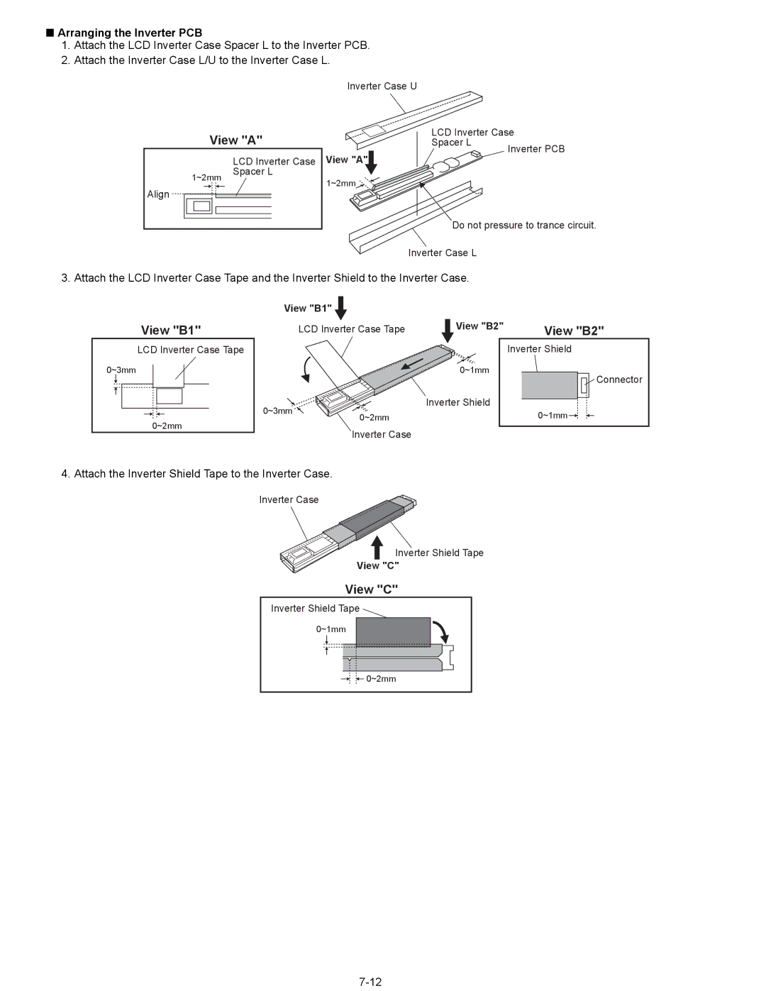 Matsushita CF-29N3LGZBM manual View B2, Arranging the Inverter PCB 