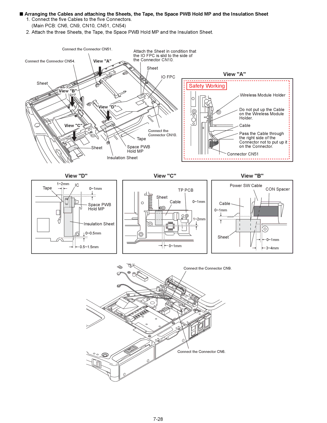 Matsushita CF-29N3LGZBM manual View D View C 