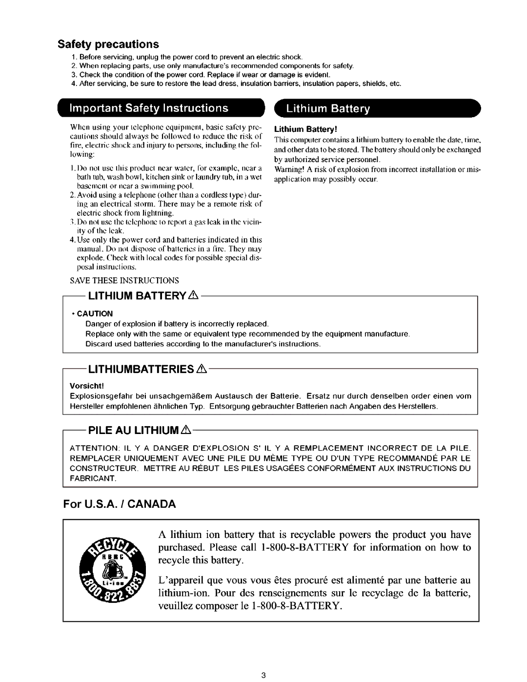 Matsushita CF-30CTQAZBM service manual 