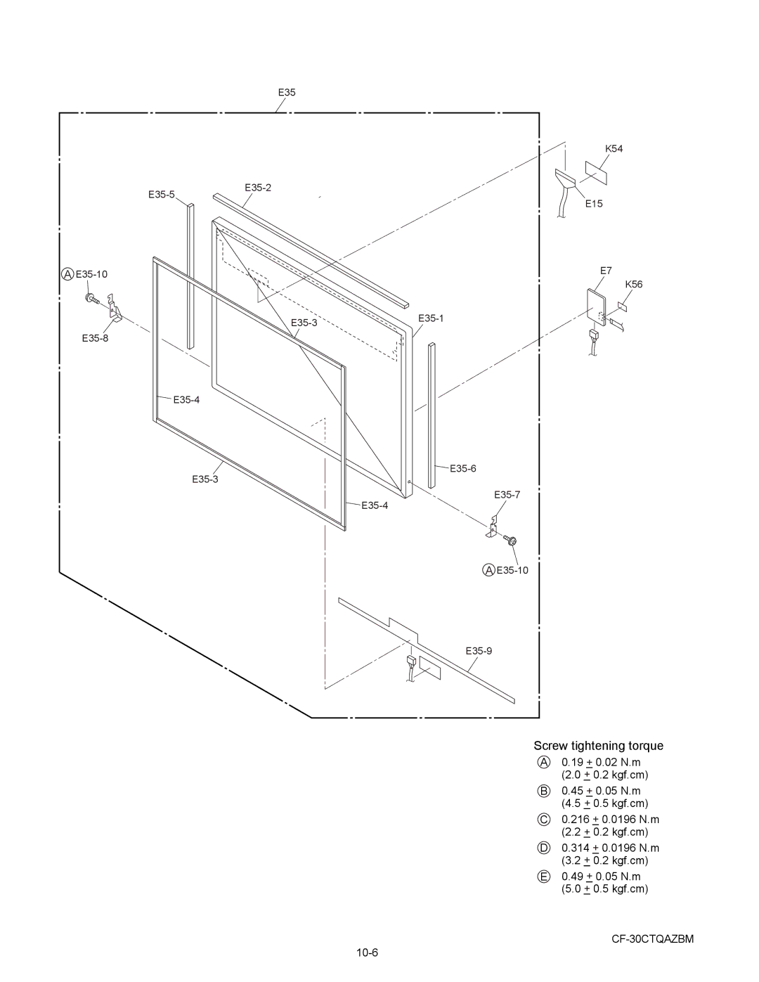 Matsushita CF-30CTQAZBM service manual 10-6 