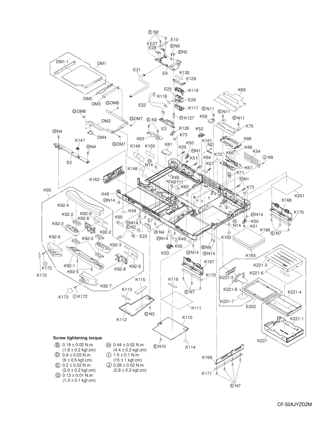 Matsushita CF-52AJYZDZM service manual DM1, DM5, DM2 DM7, DM4 