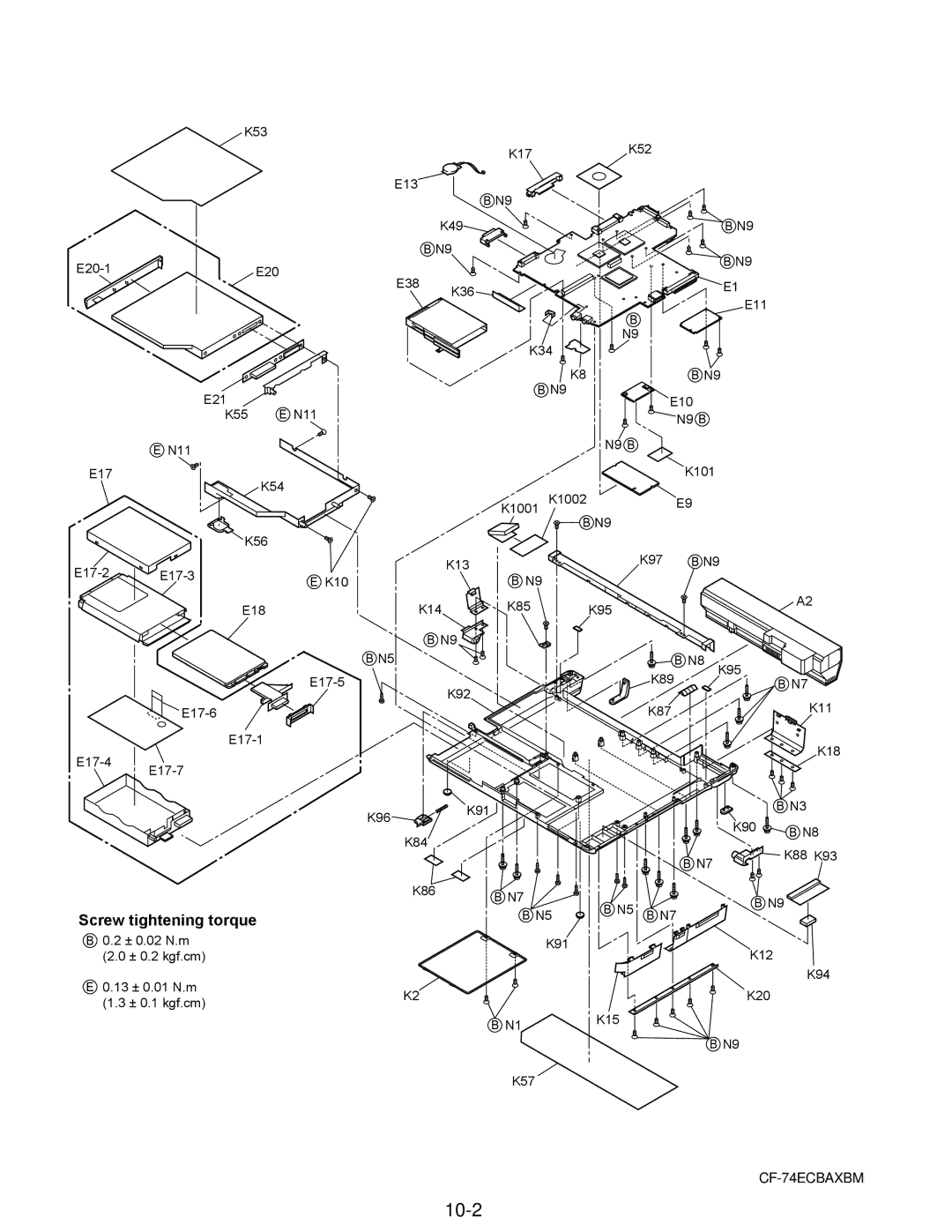 Matsushita CF-74ECBAXBM manual 10-2 