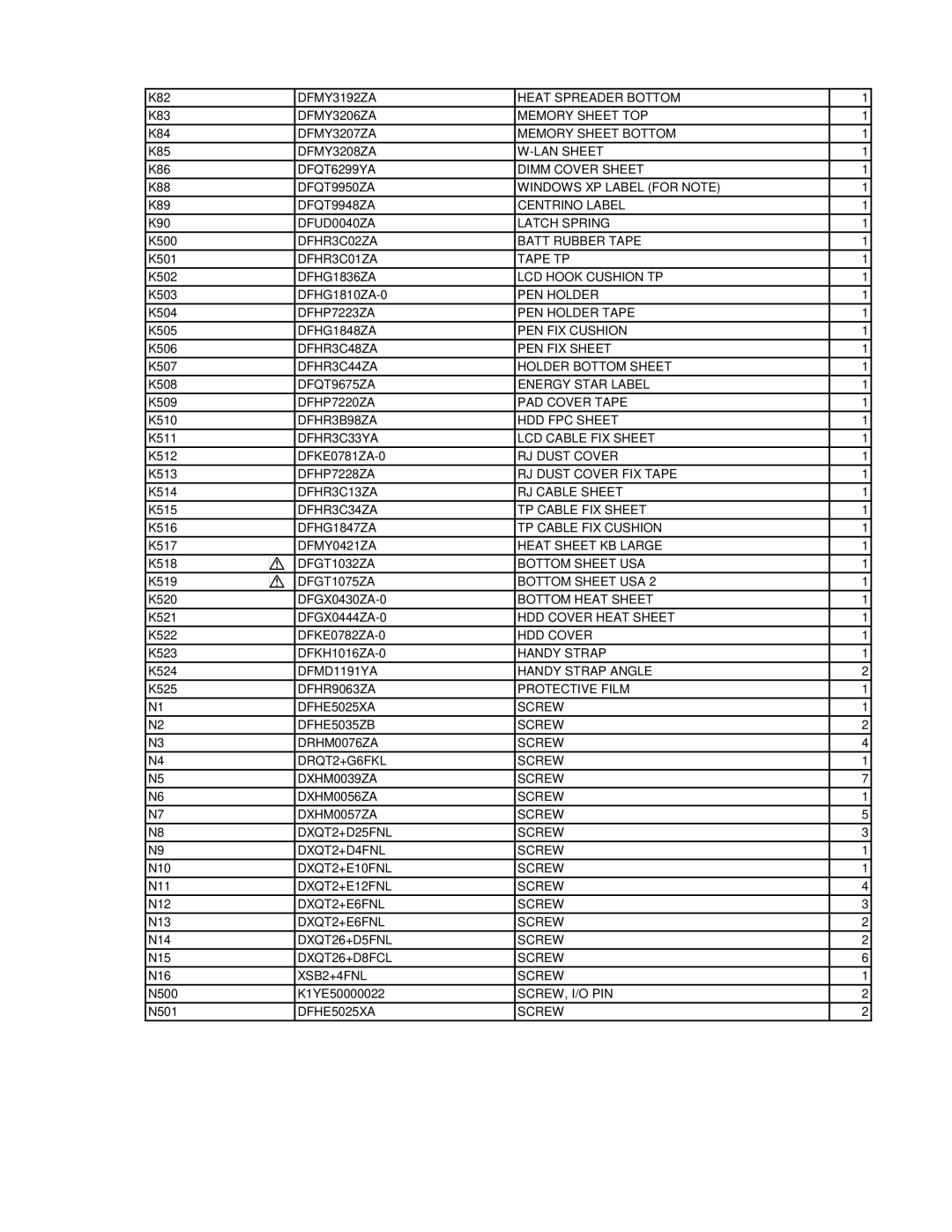 Matsushita CF-T4GWCTZ1 2 service manual DFMY3192ZA Heat Spreader Bottom 