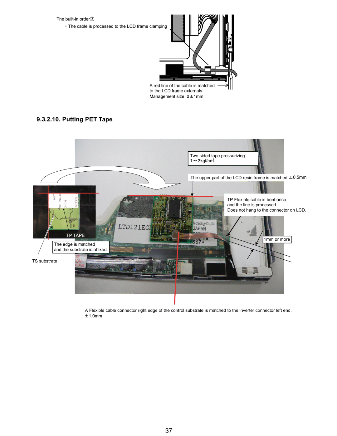 Matsushita CF-T5LWETZ1 2 service manual Putting PET Tape, TP Tape 