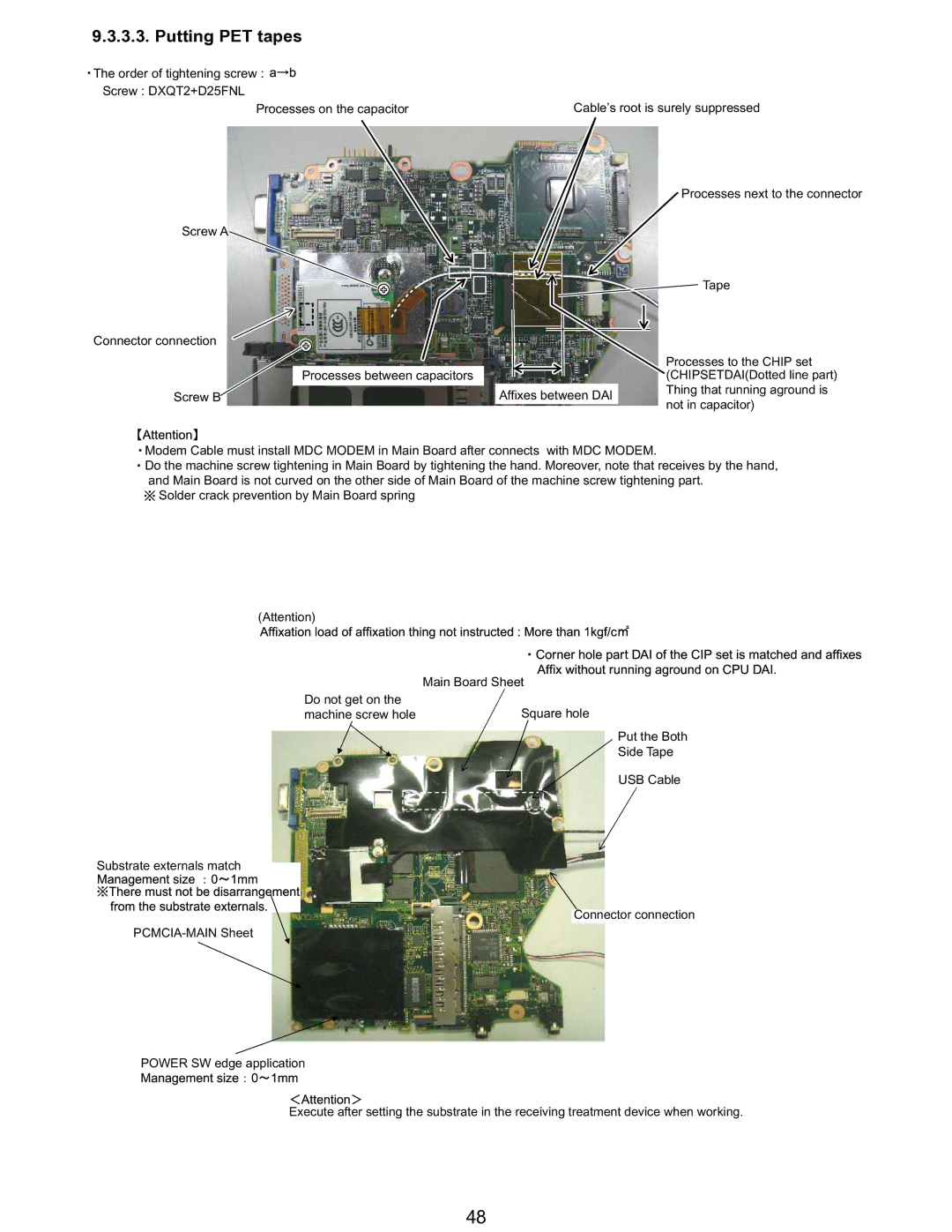 Matsushita CF-T5LWETZ1 2 service manual Putting PET tapes 